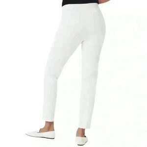 SPANX Ankle Slim Straight Pant, Silver Lining Technology, Size M Petite, White